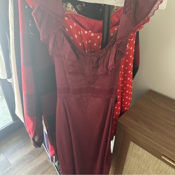 Revolve Tularosa Vanna Dress - Cabernet Red (Size Small) - Picture 7 of 9